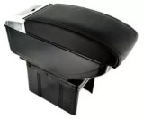 Cotiera Auto Universala cu 4 Porturi USB (Fata Spate) si Iluminare LED, Suport Reglabil (12-21 cm), Spatiu Depozitare Generos