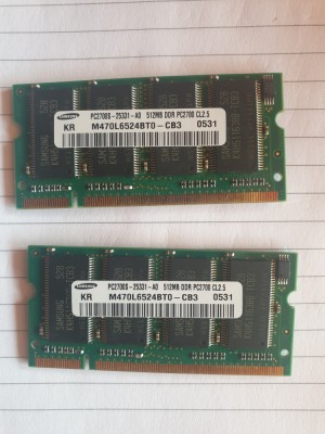 kit 2 x 512 Mb DDR1 - PC 2700 - SAMSUNG foto