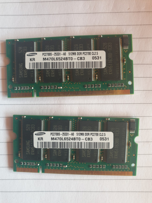 kit 2 x 512 Mb DDR1 - PC 2700 - SAMSUNG