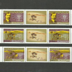 Romania MNH 2006 - Centenarul Traian Vuia - LP 1712 X2 (cu vigneta in triptic)