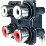Conector RCA mama x 4, pe panou - 122070