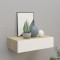 Gossi dulap de perete cu sertar, alb si stejar, 40x23,5x10 cm, mdf