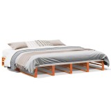 Cumpara ieftin Cadru de pat fara saltea, maro ceruit 180x200 cm lemn masiv pin