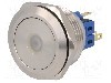 Intrerupator anti-vandalism, ON-(ON), &Oslash;28mm, ONPOW - GQ28-11D/B/12V/S