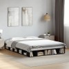 VidaXL Cadru de pat, negru, 140x200 cm, lemn prelucrat
