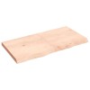 VidaXL Poliță de perete, 120x60x(2-6)cm, lemn masiv de stejar netratat