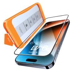 Folie sticla iPhone 15 Pro Max Torras GlassGo Tempered Screen Protector, negru foto