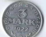 Moneda 3 mark 1922 A - Germania