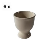 Set 6 suporturi de ou, 6.5 cm, Crem