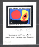 Romania.1970 Pictura:J.Miro-Bl. ZR.391, Nestampilat