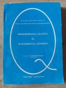 Managementul calitatii in invatamantul superior- Constantin Bratianu foto