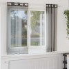 Gossi perdele voile cu oeli 2 buc negru 140x175 cm