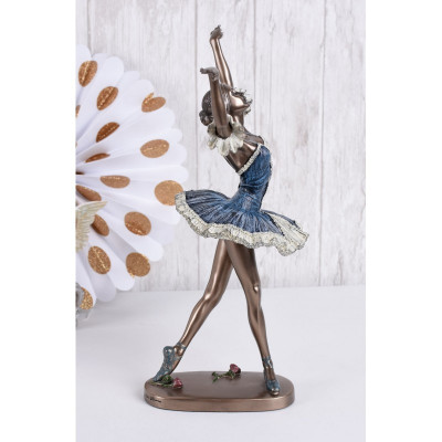 Statueta din ceramica cu bronz cu o balerina WU69869A4 foto