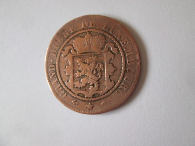 Luxemburg 10 Centimes 1860 foto