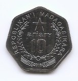 Madagascar 10 Ariary 2016 - (motto D) Otel, 24 mm, KM-31 UNC !!!