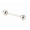 Piercing Limba Argintiu Barbell 1.2x18x4/4 mm - Bijuterie Corp, Tija Inox, Bile Otel Chirurgical - Accesoriu Moda Unisex