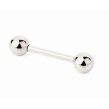 Piercing Limba Argintiu Barbell 1.6x16x5/5 Otel Chirurgical Bile - Bijuterie Corp Unisex