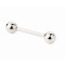 Piercing Industrial Barbell - 1.6x38x5/5 - argintiu