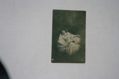 Carte postala tip fotografie - domnisoara - 1922 - circulata foto