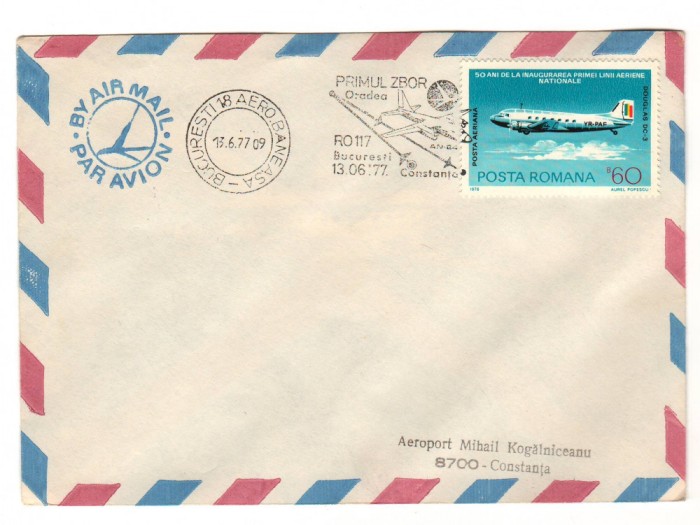 CPIB 18909 PLIC - PRIMUL ZBOR ORADEA - CONSTANTA, 13.06.1977