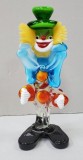 Clovn cu funda albastra, Sticla de Murano, Italia, Secol XX