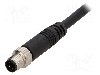 Conector M8, 4 pini, clasa etanseitate IP67, AMPHENOL - 8-04AMMM-SL7A02