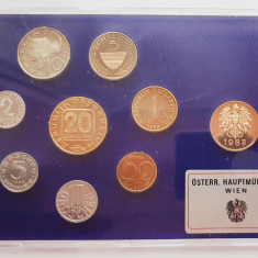 M01 Austria set monetarie 8 monede 1983 2, 5, 10, groschen 1, 5, 10 20 Schilling