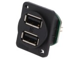 Soclu USB A dublu 2.0 2.54mm