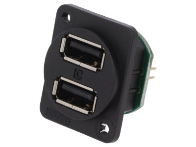 Conector soclu USB A dublu 2.0 foto