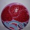 Mandala rotunda rotund roz rosu albastru pictat manual acrylic pictura cu puncte decor perete pe disc vinil 10&rdquo;
