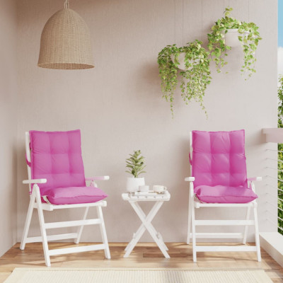 vidaXL Perne pentru scaune cu spătar mic, 2 buc., roz, textil oxford foto