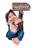 Cumpara ieftin Statueta decorativa, Pitic Welcome, Multicolor, 40 cm, DVF4023P