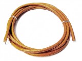 Curea rotunda din piele maro pentru masina de cusut Ileana, lungime 180 cm, clema metalica, grosime 5mm, rezistenta