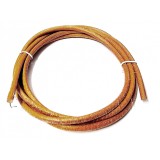 Curea rotunda din piele maro pentru masina de cusut Ileana, lungime 180 cm, clema metalica, grosime 5mm, rezistenta