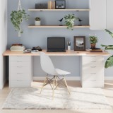 VidaXL Blat de masă, 220x50x(2-4) cm, lemn masiv de stejar netratat