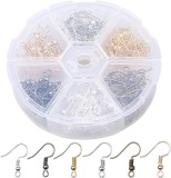 Set de 120 carlige pentru cercei Ruix, metal, 6 culori, 19 x 18 mm