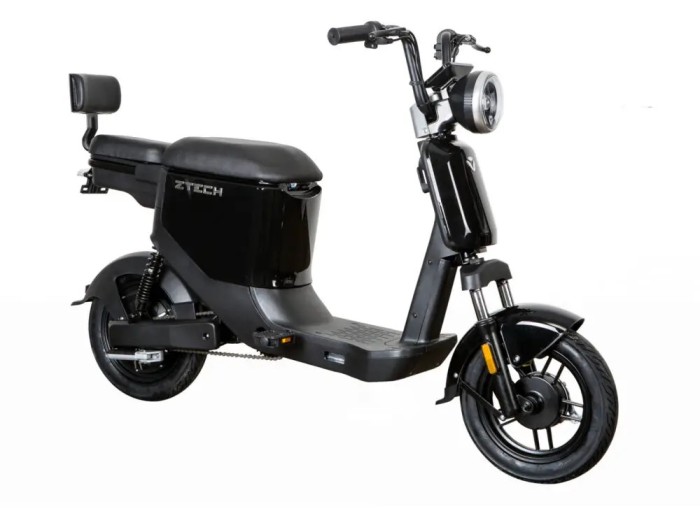 Bicicleta Electrica Tip Scuter ZT-05-AL U3 LITHIUM, motor 350W,48V 12Ah LI-ION, viteza 25km/h, autonomie 32km, nu necesita permis - Negru