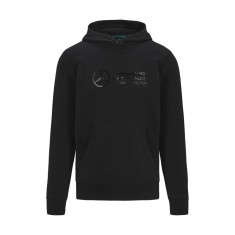 Mercedes AMG Petronas hanorac de bărbați cu glugă stealth sweatshirt black F1 Team 2022 - S