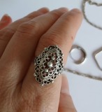 Lot Argint bijuterii dama inel cercei lant bratara pandantiv cu mici defecte