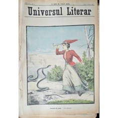 Revista Universul Literar nr.35/1898 pe coperta Atacata de serpi