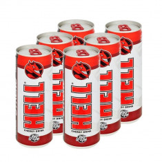 Bax 24 Energizante Hell Energy Drink Red Grappe, 250 ml, Energizant Hell Energy Drink, Bauturi Non-Alcoolice, Hell Energy Drink Energizante, Doze de E
