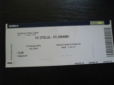 FC Otelul Galati-Dinamo Bucuresti, (21 februarie 2015), bilet de meci foto