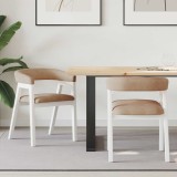 vidaXL Scaune de dining 2 pcs Alb 54 x 57 x 73 cm 42020427