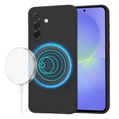 Husa silicon Samsung Galaxy A36 5G Techsuit SoftFlex MagSafe, negru foto