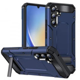 Cumpara ieftin Husa Samsung Galaxy A34 5G Antisoc Albastru Hybrid Armor Kickstand