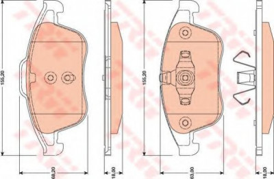 Set placute frana,frana disc RENAULT CLIO IV (2012 - 2016) TRW GDB1790 foto