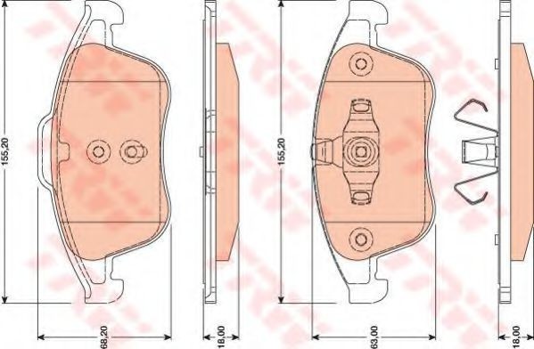 Set placute frana,frana disc RENAULT MEGANE III Cupe (DZ0/1) (2008 - 2016) TRW GDB1790