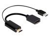 Adaptor HDMI la DisplayPort Active, calitate deosebita, suporta rezolutie 2k FHD si 4k UHD + cablu alimentare USB 5v, convertor hdmi dp
