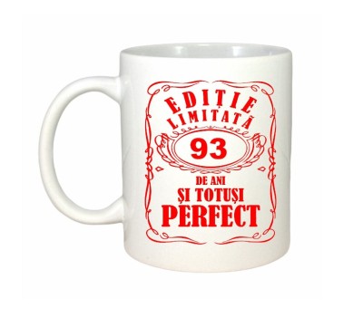 Cana alba personalizata, Editie Limitata 93 ani, INOVATIX&amp;reg;. 330ml foto