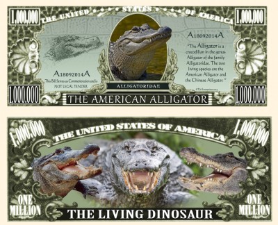 !!! SUA = FANTASY NOTE (TJ6) = ALIGATORUL AMERICAN - 2014 - UNC foto